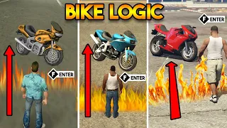 Bike Logic in Every GTA game (What will Happen? GTA 5 to GTA 3)