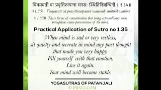 1.35 - Sage Patanjali’s Yogasutras - Practical application