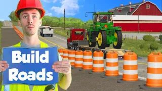 I Built a Private Road In Farming Simulator! | Public Server