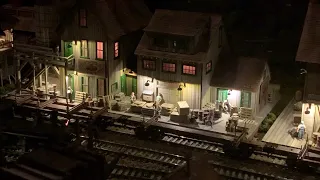 Night Scenes on the Clear Lake Timber Company Model Railroad