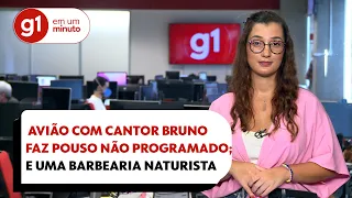 g1 em 1 minuto no YT: Avião com sertanejo Bruno faz pouso não programado em SP