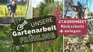 Gartenarbeit im Frühling | Garten Rückschnitt | Staudenbeet anlegen | Ideen Tipps - Gartengestaltung