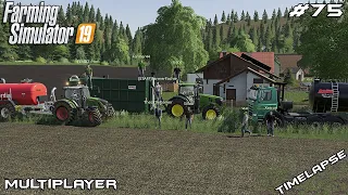 Spreading 1.100.000 Liters of slurry | Ellerbach | Multiplayer Farming Simulator 19 | Episode 75