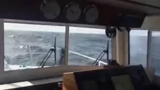 Nordic Tug 34 in 5-ft Breaking Waves in SE Alaska
