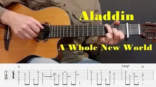 Aladdin - A Whole New World - Fingerstyle guitar with tabs