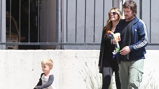 Christian Bale And Family Enjoy A Pleasant Morning