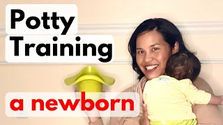 NEWBORN PEES IN THE POTTY! 😮HOW TO POTTY TRAIN YOUR BABY FROM BIRTH.