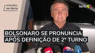 "Nós vencemos a mentira", diz Bolsonaro sobre pesquisas após confirmação de 2º turno com Lula