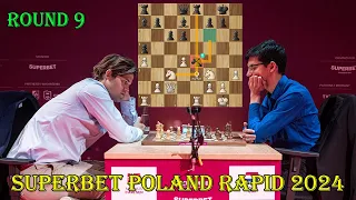 KNIGHT BRILLIANT!! Magnus Carlsen vs Anish Giri || Superbet Poland Rapid 2024 - R9
