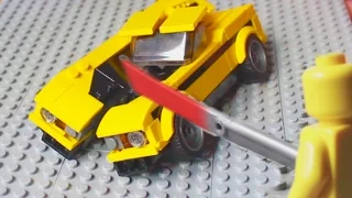 EXPERIMENT glowing 1000 degree KNIFE VS CAR (MrGear Lego parody)