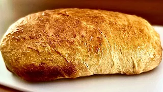 No Knead Artisan Bread with a Crispy Rustic Crust | Homemade Crusty Italian Bread from Scratch