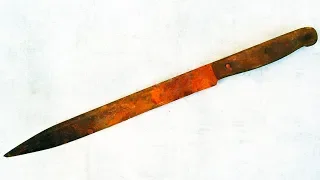 Old Rusty Kitchen Knife Restoration