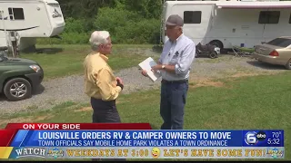 Louisville orders RV & camper owners to move