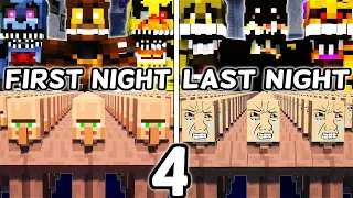 1000 Villagers Simulate Survival At Five Nights at Freddy's 4 in Minecraft