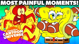 Most PAINFUL Moments Ever in SpongeBob! 🤕 | Nickelodeon Cartoon Universe