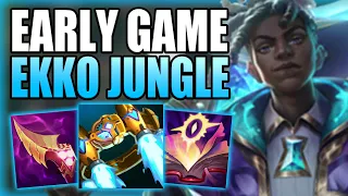 HOW TO PLAY EKKO JUNGLE & HARD CARRY THE EARLY GAME! - Best Build/Runes S+ Guide - League of Legends