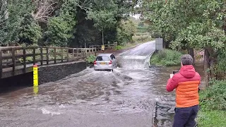 A big splash down at Rufford Ford, Nottinghamshire