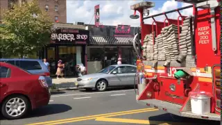 FDNY ENGINE 93 RESPONDING TO REPORTS OF A FIRE ON ARDEN STREET IN INWOOD, MANHATTAN, NEW YORK CITY.