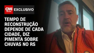 Tempo de reconstrução depende de cada cidade, diz Pimenta sobre chuvas no RS | CNN NOVO DIA