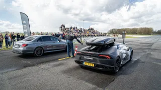 880 HP Lamborghini Huracan vs. 780 HP Mercedes E63S AMG vs. BMW M5 F10 (Stage 2) vs. Corvette C7