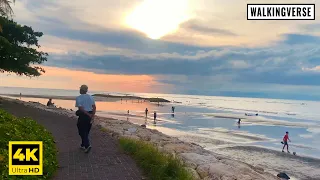 【4K 60 FPS】  Relaxing Virtual Walk - Kuta Beach to Discovery Shopping Mall during Pandemic 2022