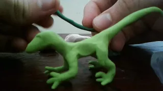 Como hacer un raptor de plastilina