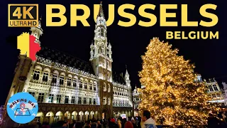 Brussels, Belgium Walking Tour - 4K 60fps with Captions