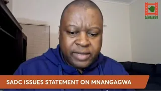 WATCH LIVE: SADC secretary Magosi issues shocking statement on Mnangagwa