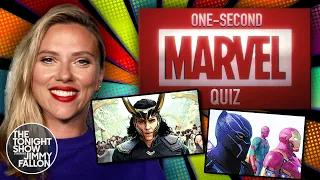 One-Second Marvel Quiz with Scarlett Johansson | The Tonight Show Starring Jimmy Fallon