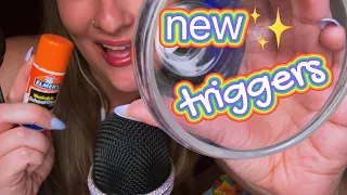 [ASMR] ✨New Head Tingly Triggers🌀glue on mic, embellished mic cover, fishbowl effect🐠