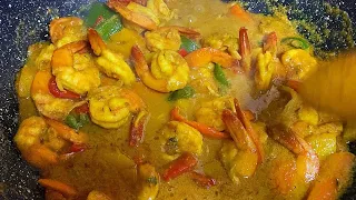 Curried Shrimp/ Curry Shrimp in Coconut Milk~ Juicy & Flavorful