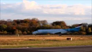 Luxair Embraer 145 Take-Off at ELLX luxembourg [Full HD]