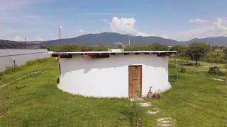 1100 SQ FT Round Super Adobe House with Flat Roof!