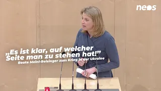 „Es ist ganz klar, auf welcher Seite man zu stehen hat.“ - Beate Meinl-Reisinger