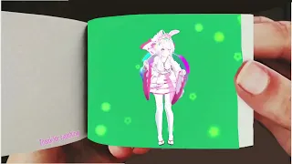 anime girl dancing - flip book animation