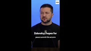 Ukraine hopes to hold peace summit this autumn says President Zelenskyy