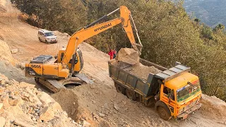 The Non-Stop Thrill Ride of Mountain Road Construction | Excavator Working Video | Trackhoe