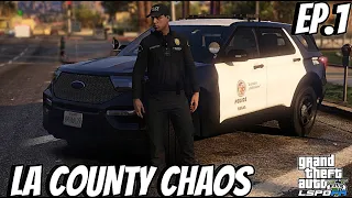GTA 5 LSPDFR | LAPD Patrol | EP. 1 | LA County Chaos