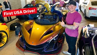 HOW TO EMBARRASS SUPERCAR OWNERS BRING TWO APOLLO IE HYPERCARS! *FIRST USA DRIVE*