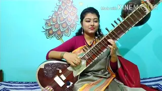 Dil mein tujhe bithake| cover song| sitar| birthday tribute to Lata Mangeshkar