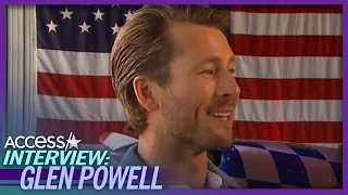 Glen Powell Surprised By Family During 'Top Gun' Interview (Exclusive)