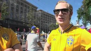 Swedish fans in Kiev get behind France ahead of England game