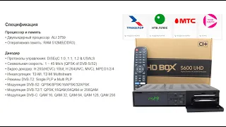 Комбо ресивер HD BOX S600 UHD  - конструкция, меню, поиск каналов и т.д.