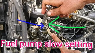 Toyota diesel pump slow raining setting