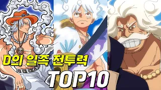 원피스 D의 일족 전투력 순위 TOP10