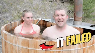 TIMELAPSE: WOOD FIRED HOT TUB Built By Couple In 13 Min