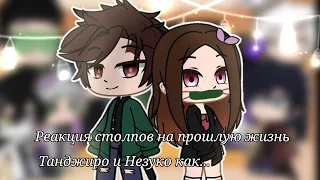 ♡||реакция столпов на прошлую жизнь Танджиро и Незуко как..||1/?||♡