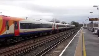 Class 444 Southwest Trains Flying Through Berrylands (08/3/15)