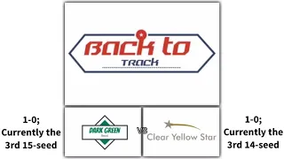 2019 Back to Track round 2: Dark Green Swirl vs Clear Yellow Star