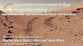 Suche nach dem Leben auf dem Mars - Dirk Schulze-Makuch bei #FasziAstroOnline